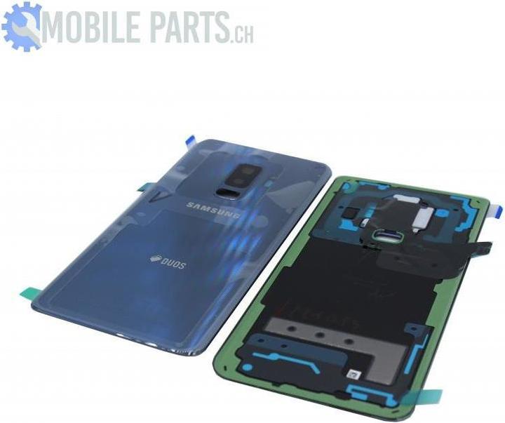 Actual product image Samsung Original Galaxy S9 Plus back cover / battery cover DUOS blue