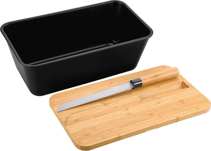 Actual product image Kesper Bread box w.knife black