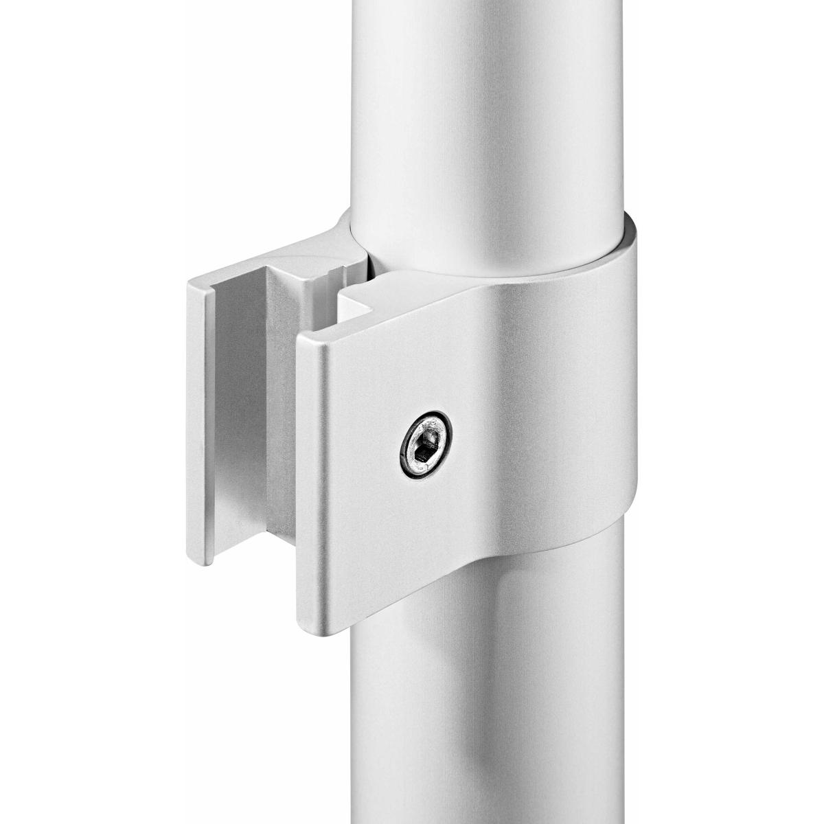 Ultradex, Zubehör Präsentieren, Aluminium-Tafelklemme für 40mm Standrohr H40mm eloxiert silber VE=2 Stück