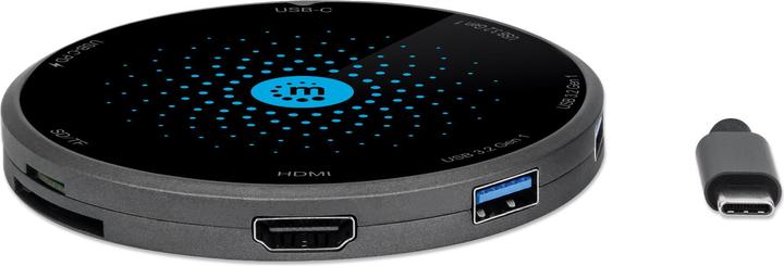 Produktbild Manhattan USB-C 8-in-1 Dock (USB-C, 7 Ports)