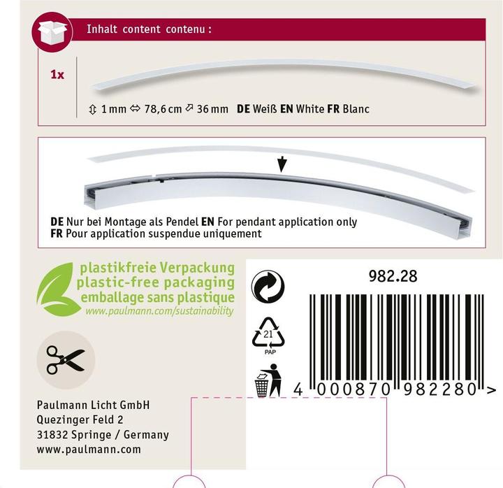 Image du produit Paulmann Lichtkanalsystem Linion Abdeckung