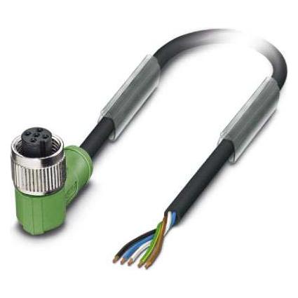 Phoenix Contact 1415688 Sensor-/Aktuatorkabel 5 m Schwarz, Elektronikkabel + Stecker, Schwarz