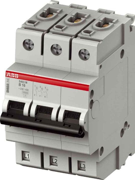 Interruttore Automatico ABB S203 B20 - 3 Poli, 20A, Potere Di Interruzione 6kA, Garanzia Originale