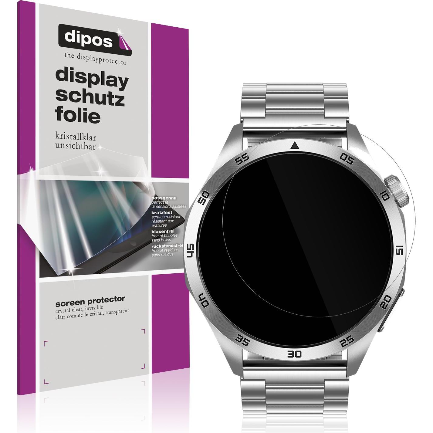 Dipos Schutzfolie Klar für Kardena Care Pro 4 Plus rund, Smartwatch Schutzfolie, Transparent