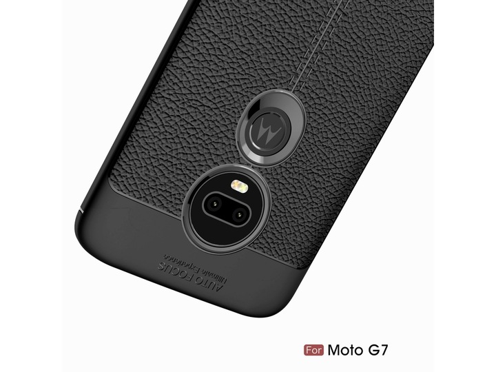 Produktbild Screenguard Motorola Moto G7 Plus Hülle Leather Design TPU Cover (Motorola Moto G7 Plus)