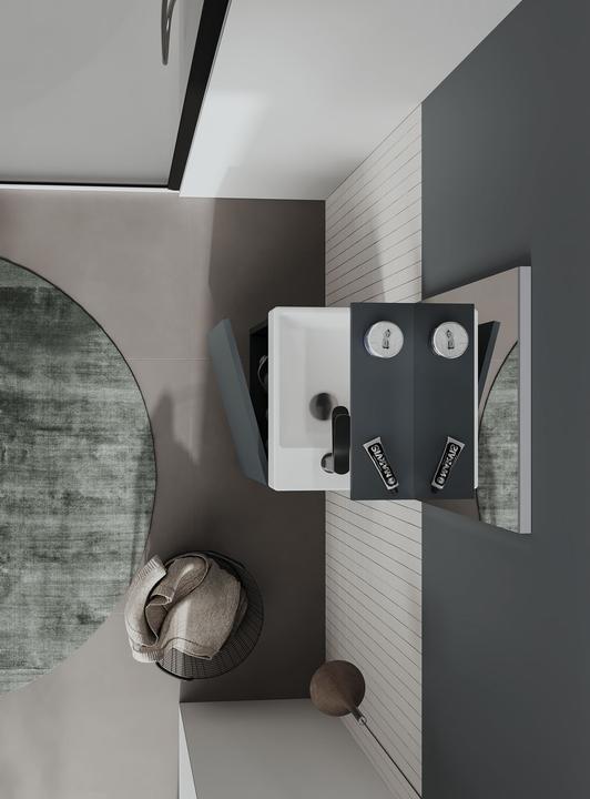 Produktbild Homitis Conza 45 Bathroom Cabinet With Sink & Mirror Set (2 Pieces)
