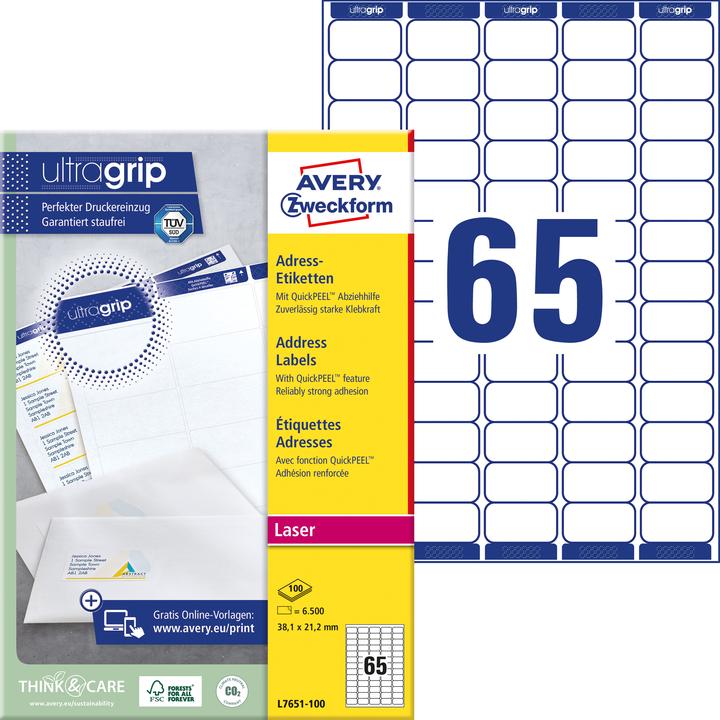 Produktbild Avery Adress-Etiketten