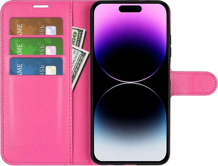 Actual product image Cover-Discount iPhone 15 Pro - Leather Case Cover pink (Apple iPhone 15 Pro)