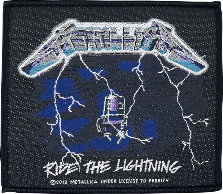 Actual product image Metallica Ride The Lightning Unisex Patch standard, 100% polyester