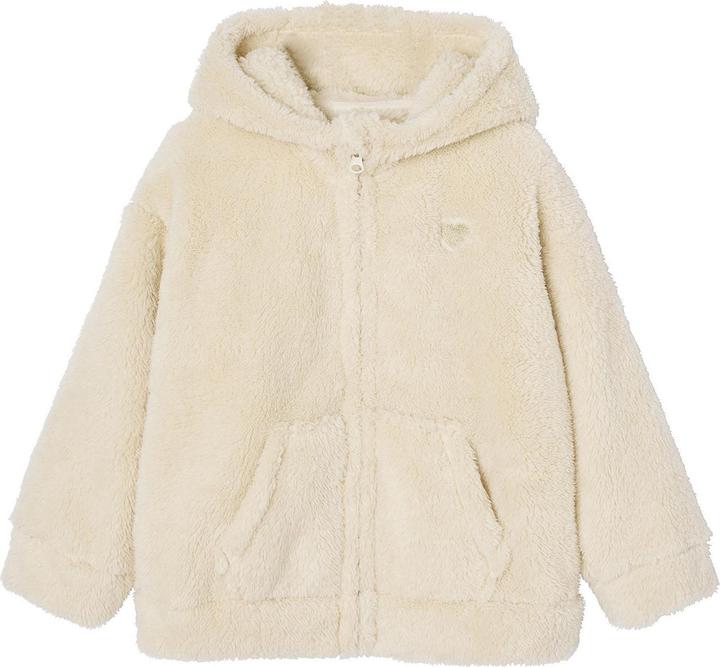 Produktbild Vertbaudet Mädchen Jacke aus Fell-Imitat mit Kapuze, Herzstickerei (128)