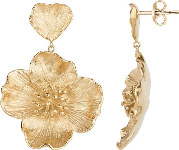 Image du produit Emilia Boucles D'Oreilles - Acier Dore - Fleur (Acier)