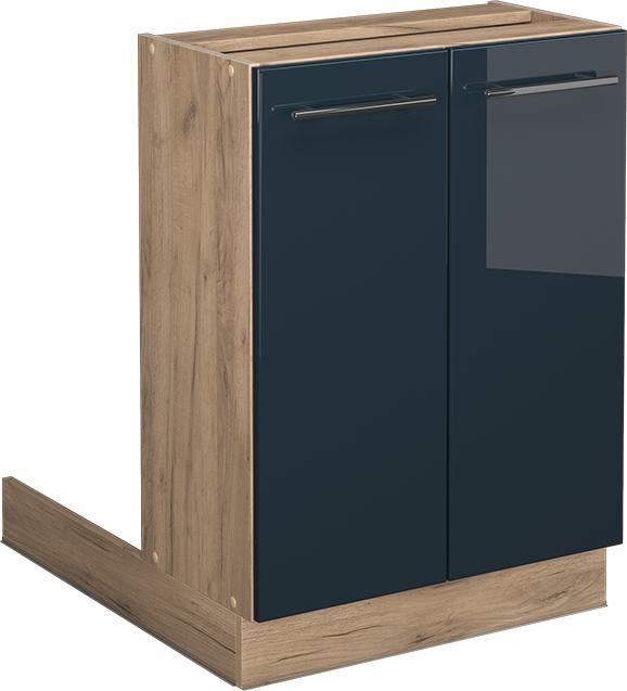 Dark blue high gloss, Gold power oak