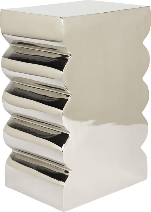Zuiver Kruk Rondingen Glanzend Zilver (30 x 21 x 45 cm)