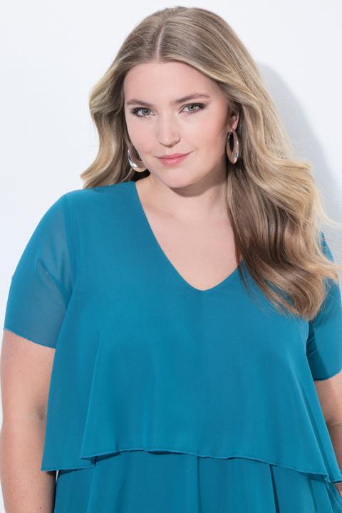 Produktbild Miamoda Bluse, A-Linie, Chiffon, Volants (58)
