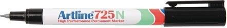 Artline 725N Marcatore permanente Punta tonda extra fine 0,4 mm Nero Ricaricabile (12x)