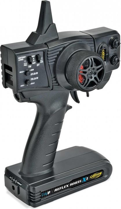 Actual product image Carson Pistol Grip Remote Control FS X1 2 Channel 2.4G Color Box