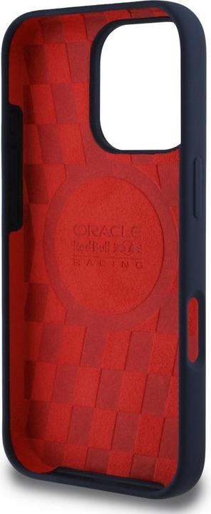 Actual product image Red Bull Case HC Silicone ORBR20 Logo Red Lining to iPhone 16 Pro MagSafe navy blue (Apple iPhone 16 Pro)