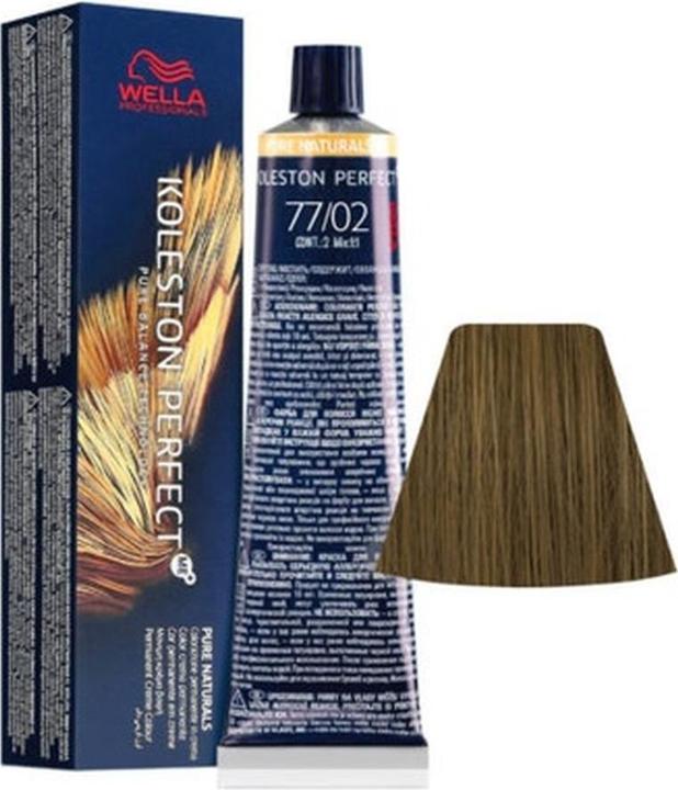 Produktbild Wella Koleston Perfect Me 77/02 Medium Intense Natural Matte Blonde 60ml (77, 02 Medium Intense Natural Matte Blonde)