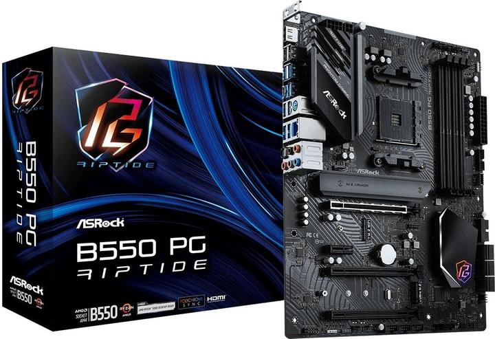 Productafbeelding AsRock B550 PG Riptide (AM4, AMD B550, ATX)