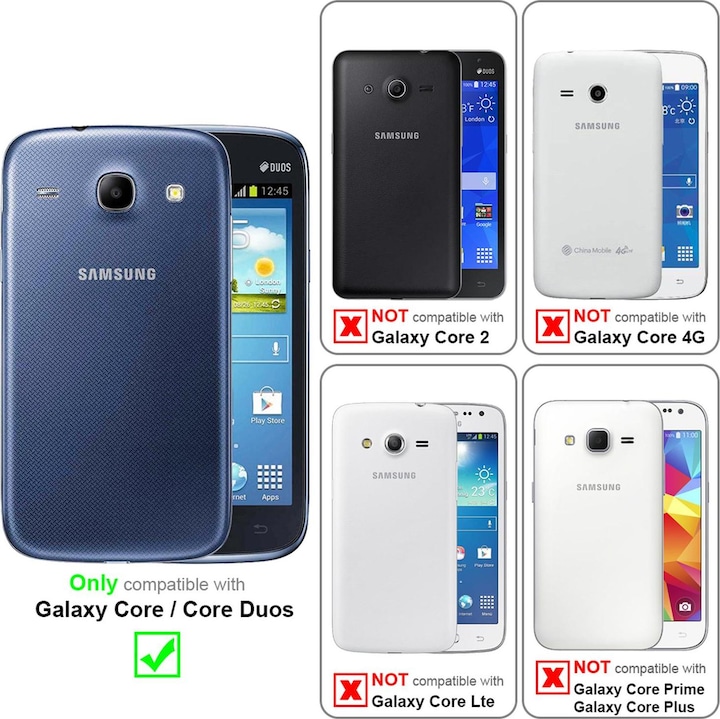 Produktbild Cadorabo Flip mit Struktur Cover (Samsung Galaxy Core, Samsung Galaxy Core Duos)