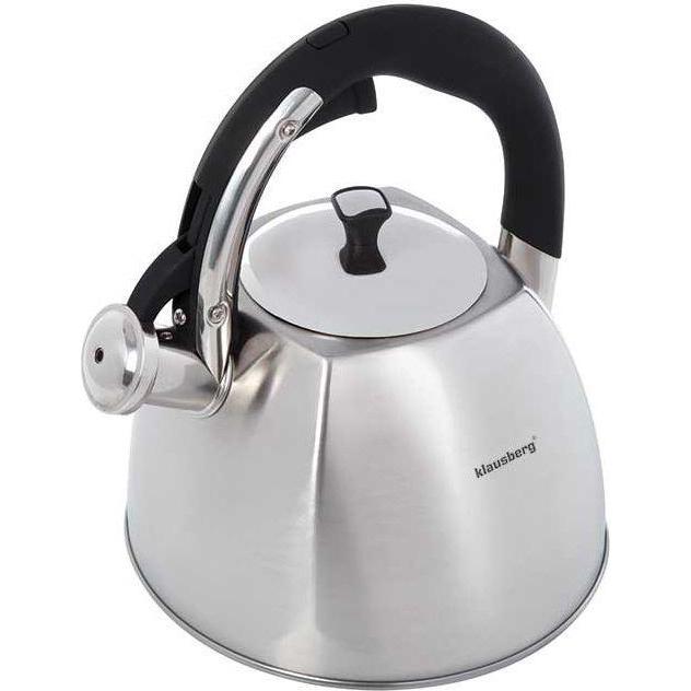 Klausberg Kettle with whistle 3L KB-7015, Wasserkocher, Silber
