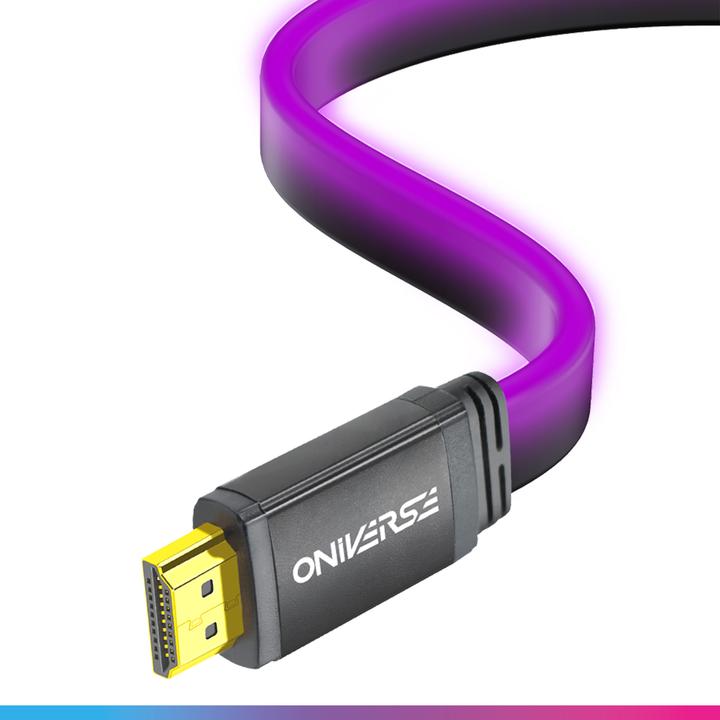 Actual product image Oniverse Hdmi Led Cable 8K - Purple (2 m)
