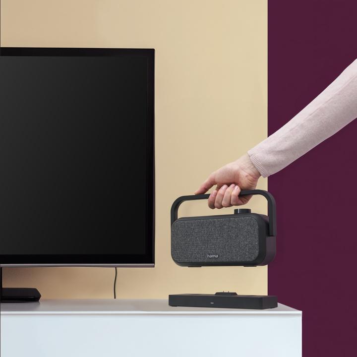 Actual product image Hama Lautsprecher für Fernseher, 2,4-GHz-Station + Bluetooth®, tragbar, stereo (18 h, USB power delivery, Electrical connection)