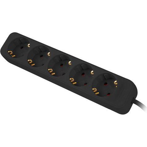 Thumbnail - Lanberg, Steckdosenleiste, PS0-05F-0300-BK Verlängerungskabel 5 AC-Ausgänge Indoor (5 x, CEE 7/3, 3 m)