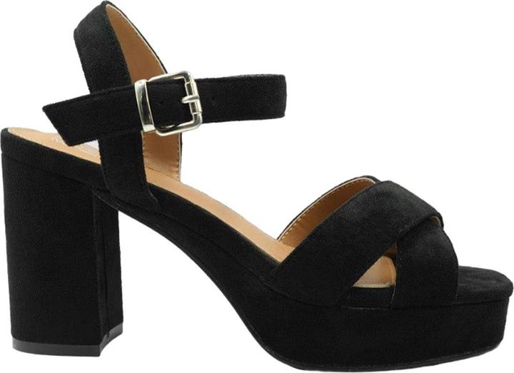 Actual product image Where's That From Womens/Ladies Marcia Suede Strappy Wide Platform Block High Heels (38)