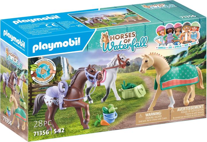 Image du produit Playmobil 3 chevaux : Morgan, Quarter Horse & Arabe Shagya (71356, Playmobil Chevaux de la cascade)