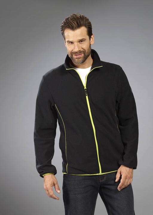 Actual product image Terrax Men's fleece jacket size XXL black/limette (XXL)