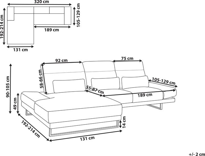 Produktbild Beliani Ikast (Ecksofa)