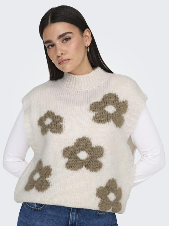 Produktbild JdY Knit Fit Hoch geschlossen Gerippte Ärmelbündchen Strickweste Weste (XL)