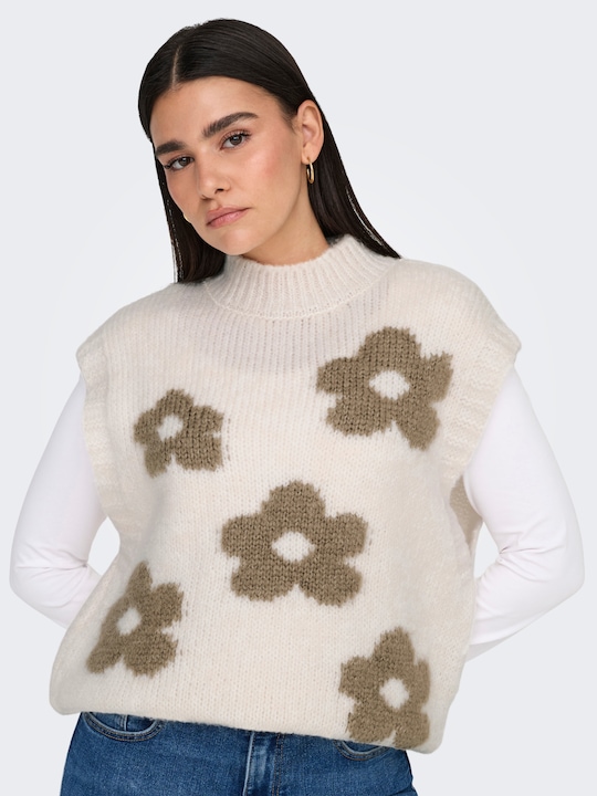 Immagine prodotto JdY Knit Fit Collo alto Polsini a coste Gilet in maglia Gilet in maglia (L)