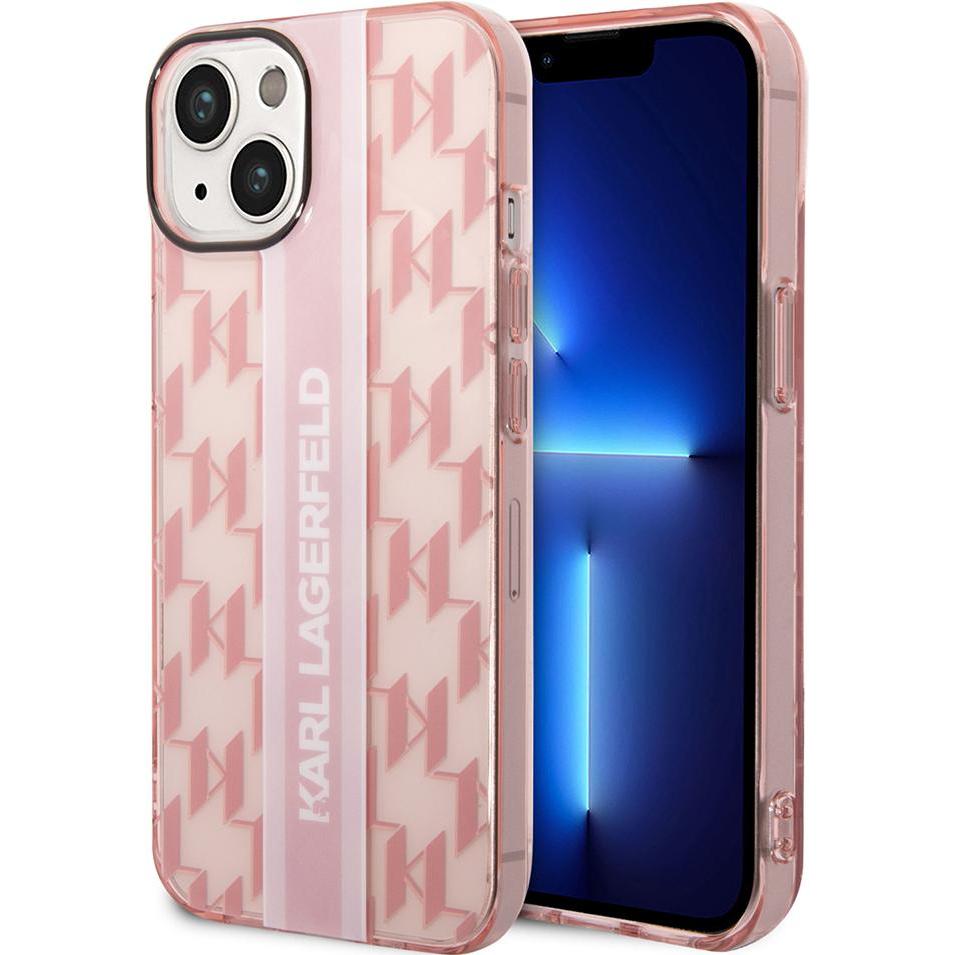 Karl Lagerfeld KLHCP14MHKLSPCP iPhone 14 Plus 6.7 "hardcase pink / pink Mono Vertical Stripe (Apple iPhone 14 Plus), Sma...