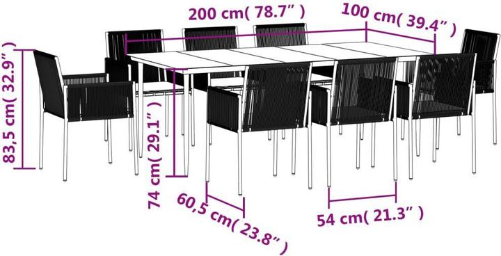 Produktbild vidaXL Garten Essgruppe