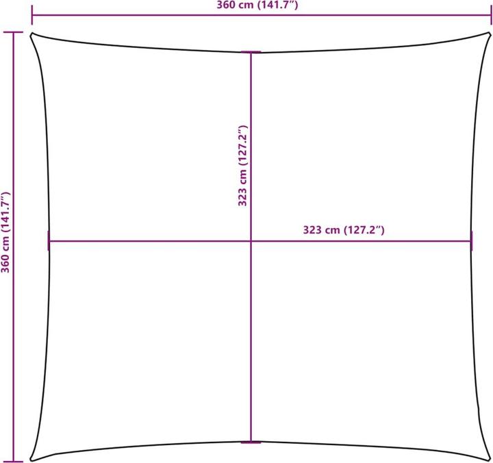 Produktbild vidaXL Sonnensegel (360 x 360 cm)
