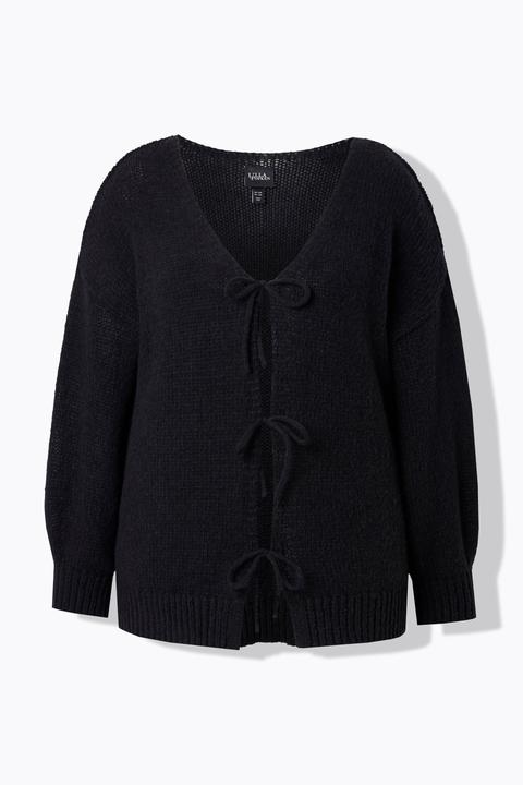 Produktbild Miamoda Strickjacke, Loose Fit, Schleifenverschluss (54)