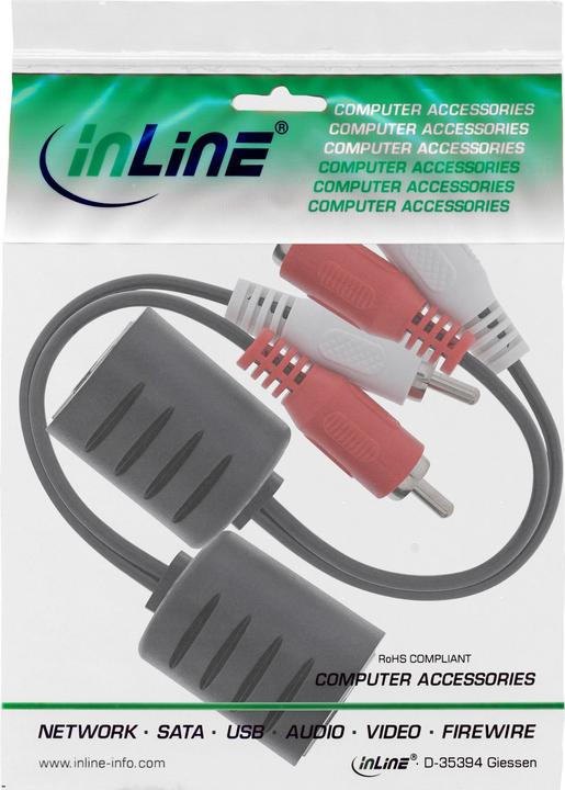 Produktbild InLine Audio-Adapter - RJ-45 (W) bis RCA (M)