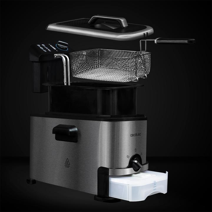 Actual product image Cecotec Fryer compatible Cleanfry 3000 Pro filter 3L (Noir/Argent)