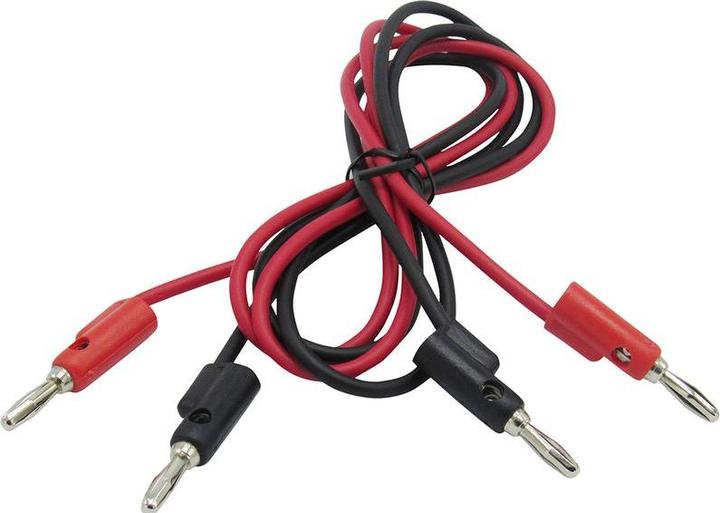 RND Bananenstecker-Messleitung, 4mm 900mm, rot + schwarz