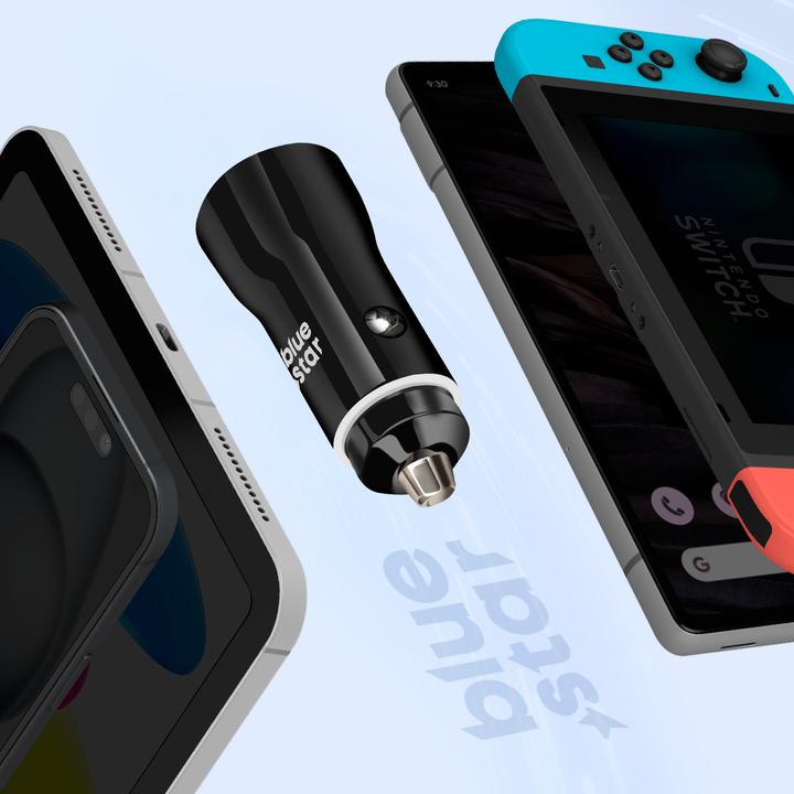 Actual product image 25W USB-C car charger + USB-C cable