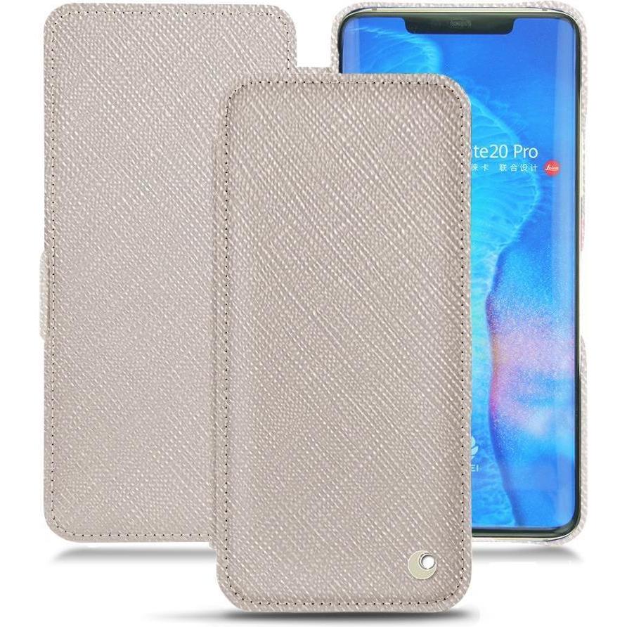 Noreve Lederschutzhülle horizontal (Huawei Mate 20 Pro), Smartphone Hülle, Beige