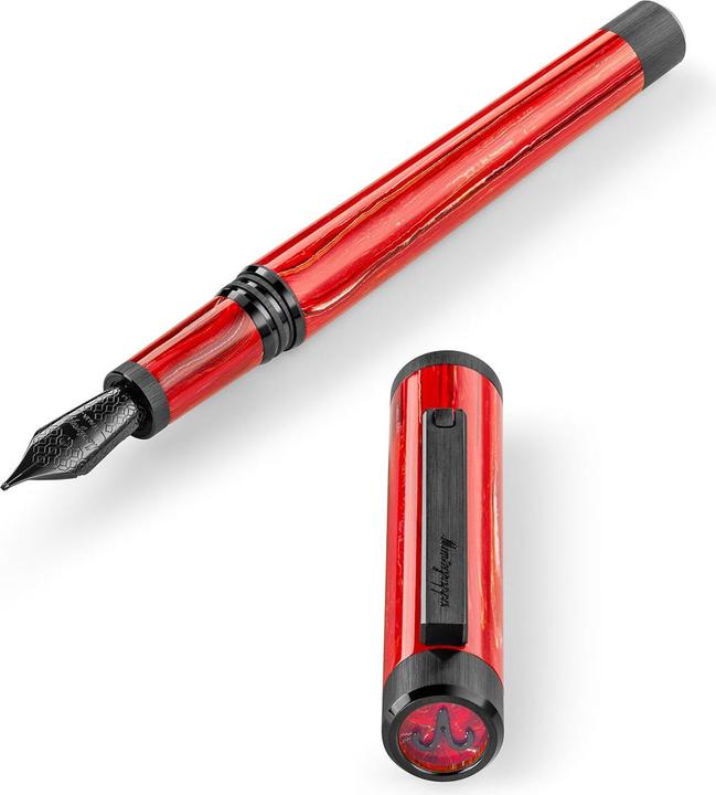 Immagine prodotto Montegrappa Iszez3ic r3 mg Penna Stilografica, Zero Zodik Aries, Ultra Nero, Pennino In Acciaio M (Nero)