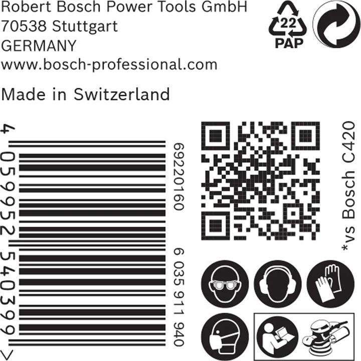 Immagine prodotto Bosch Professional Zubehör Expert M480 Rete di levigatura per levigatrice rotorbitale, 150 mm, G 150, 50 pezzi (150)