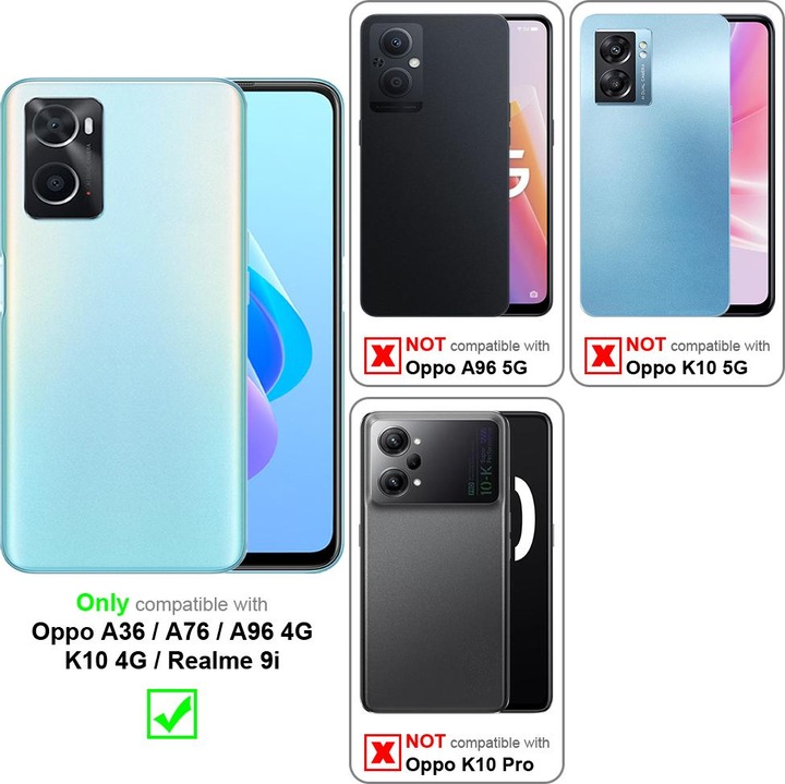 Immagine prodotto Cadorabo Custodia per Oppo A36 / A76 / A96 4G / K10 4G / Realme 9i universale (Realme 9i, Oppo A76, Oppo A36, Samsung Galaxy S10)