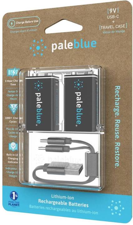 Immagine prodotto Pale Blue PB-9V (2 pz., 9V Block, 500 mAh)