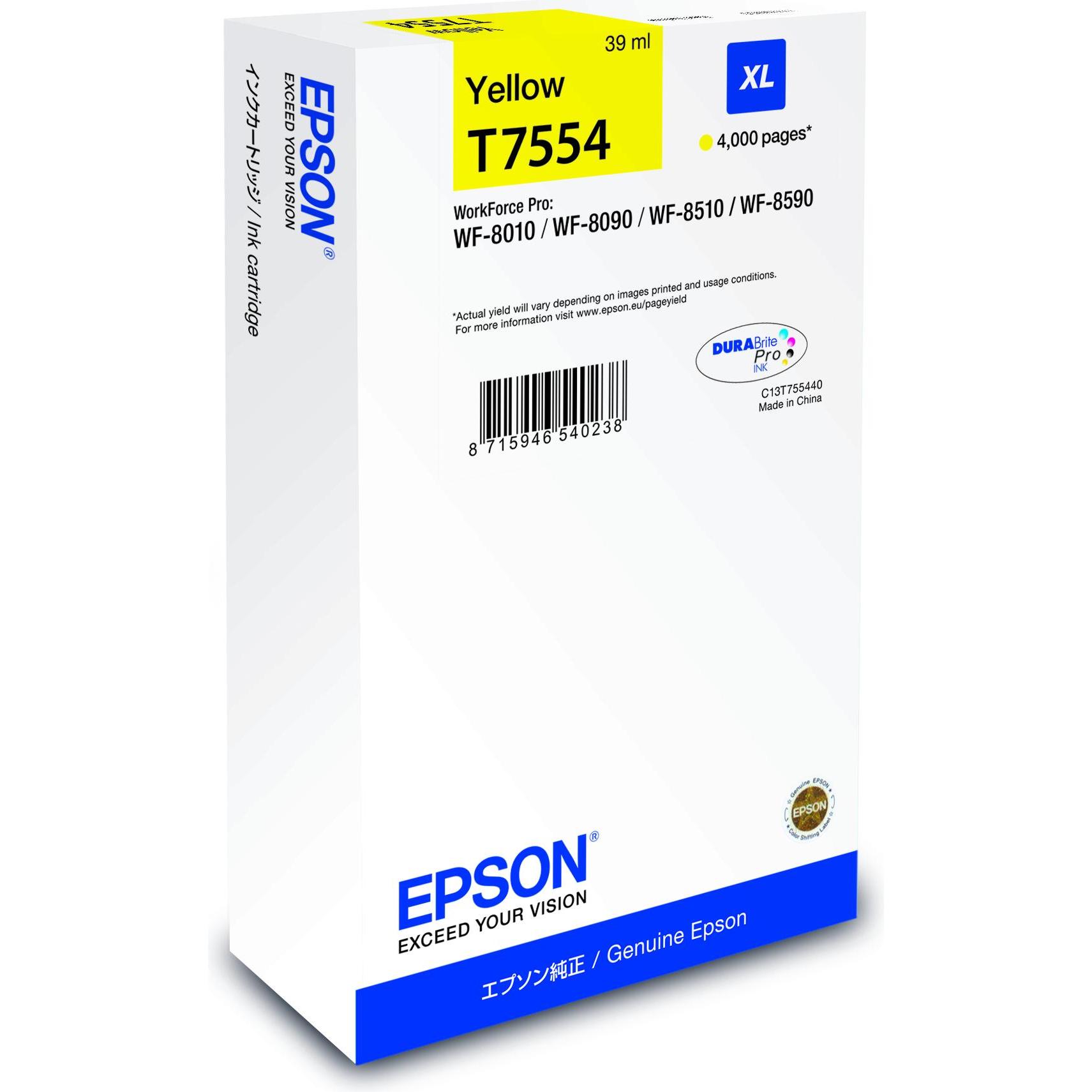 Epson, Druckerpatrone, T7554 (Y)