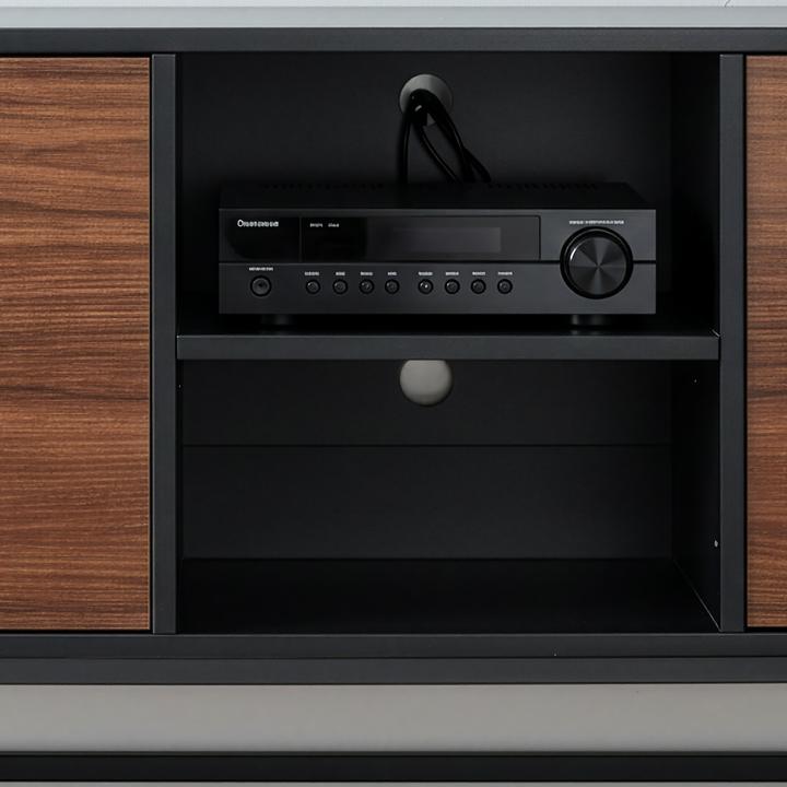 Produktbild En.Casa Lowboard Boxholm 160x30x57 cm Schwarz/Walnussoptik (160 x 30 x 56.50 cm)