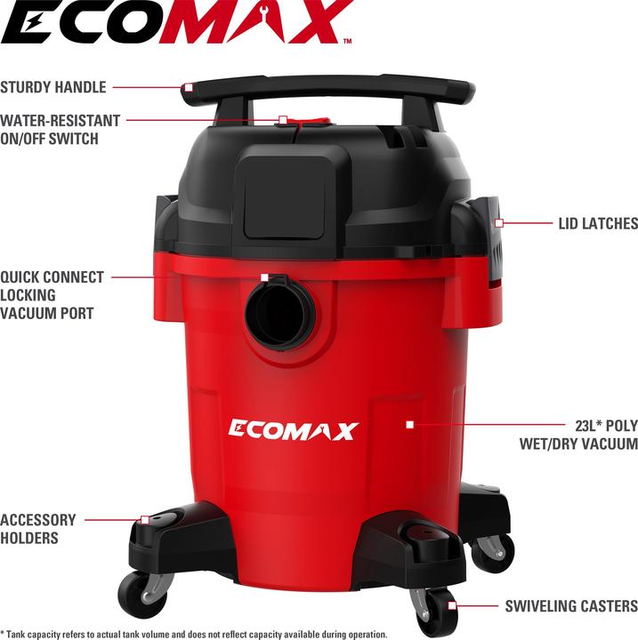 Produktbild Ecomax Nass-Trockensauger, 23l Quiet (Nass-Trockensauger)